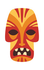 Cartoon tribal native african mask