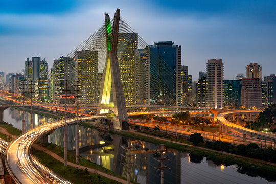 Octavio frias de oliveira Bridge in Sao Paulo, Brazil