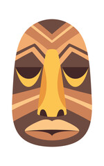Wooden african mask native totem