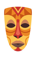 Handcrafted ceremonial african mask cartoon