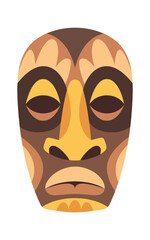 Decorative cartoon ethnic african mask