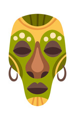Ancient traditional totemic african mask