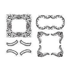 set of decorative frames