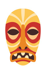 Cartoon tribal mask african totem