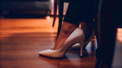 high heels shoes womans feet 