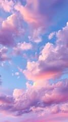 Obraz premium Beautiful Pastel Clouds During Sunset in a Clear Sky