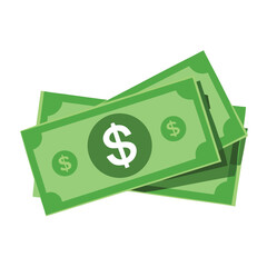 Dollar banknotes isolate on white background