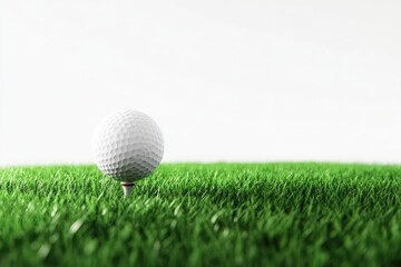 Obraz premium Golf ball on tee in green grass (7)