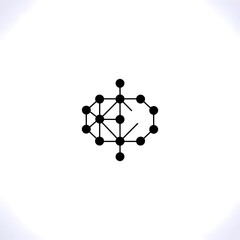 Abstract interconnected network of black dots and lines on a clean white background, symbolizing data connections or complex systems.