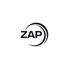 ZAP set ,ZAP logo. K C A design. White ZAP letter. ZAP, K C A letter logo design. Initial letter ZAP letter logo set, linked circle uppercase monogram logo. K C A letter logo vector design.