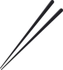 chopsticks isolated on white background