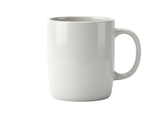 Clean and classic white ceramic mug for beverages, showcasing a sleek design and versatile everyday use