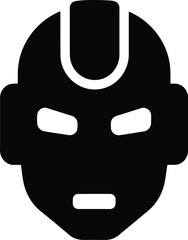 Futuristic robot head icon