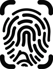 Biometric fingerprint scan icon