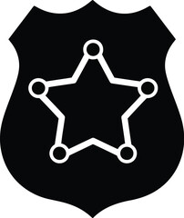 Sheriff badge icon law enforcement star symbol
