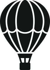 Hot air balloon silhouette icon