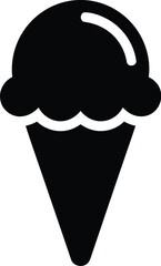 Black ice cream cone icon