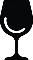 Elegant brandy snifter silhouette icon