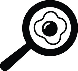 Fried egg in frying pan icon