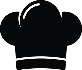Chef hat icon black silhouette