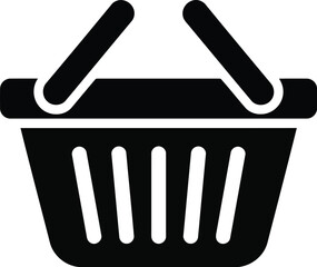Black shopping basket icon e commerce retail symbol