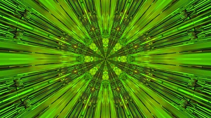 Dynamic tunnel video vj loop creating a vibrant green light display for screensaver at any time - Powered by Adobe