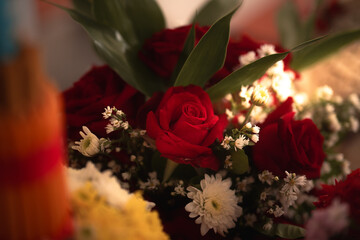red roses bouquet