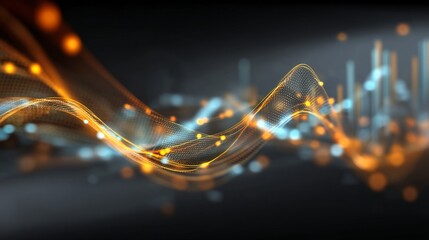 Abstract Digital Visualization with Waves and Lights