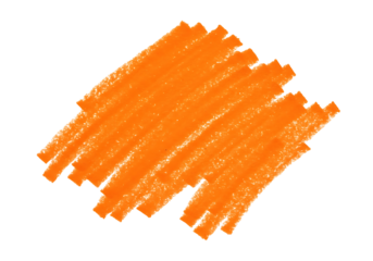A bold and dynamic digital representation of an expressive hand-drawn orange crayon or marker scribble against a stark black backdrop perfect for