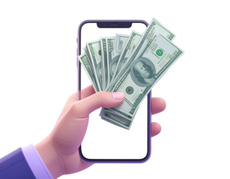 3d online money loan. online transaction. getting money fast concept. Online earning.  (3)