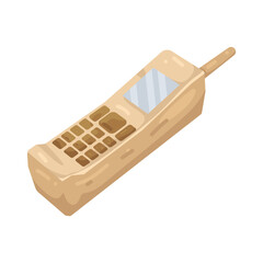 Illustration of Retro Brick Cell Phone