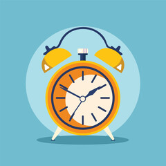 Retro alarm clock Vector illustration