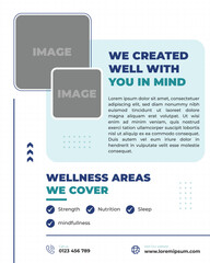 Modern Wellness and Yoga Flyer Template Design