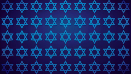 Elegant blue Star of David pattern ideal for Jewish holidays and cultural celebrations background design