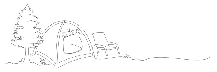 camping line art style vector 2.eps