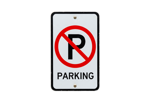 Prohibitory no stopping signage indicating restricted vehicle placement isolated transparant background