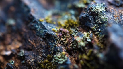 vibrant natural lichen and moss textures
