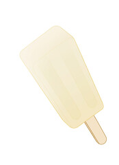 白色のアイスキャンディーのイラスト