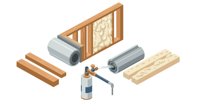 Isometric building materials for insulation and construction projects