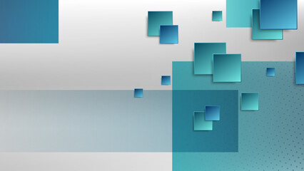 Wide Modern Blue Geometric Banner Background
