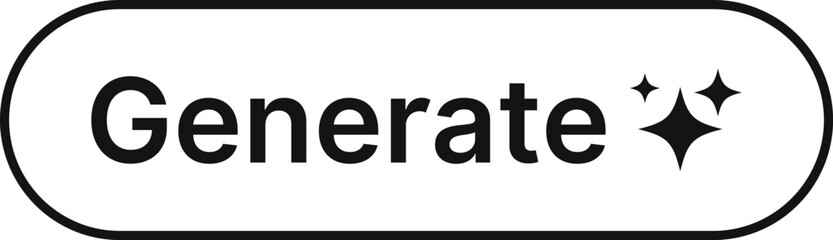 Generative AI logo icon set. Artificial Intelligence Creation symbol. Ai generate icons collection. magic sparkle stars symbol