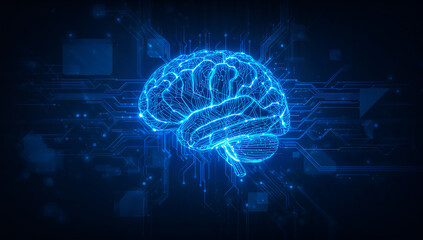 Futuristic Brain Representation with Digital Elements