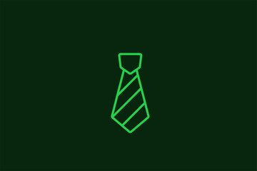 tie illustration in flat style design. Vector illustration.	
