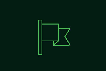 flag illustration in flat style design. Vector illustration.	