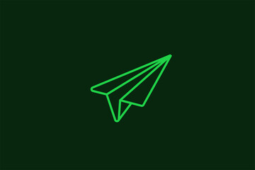 Fototapeta premium paper plane illustration in flat style design. Vector illustration. 