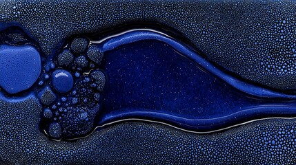 Abstract dark blue liquid flow