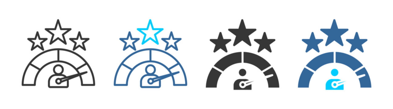 Performance  icon set multiple style collection	
