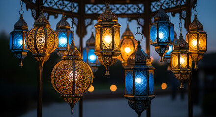 Fototapeta premium lamps in the night