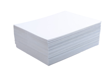 A stack of blank white paper sheets