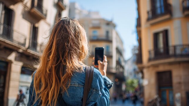 woman photographing old city street
- - Powered by Adobe